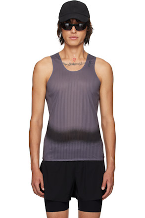 Gray Race Tank Top