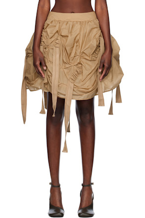 Beige Versailles Midi Skirt