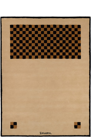 Beige Farmers' Block Rug