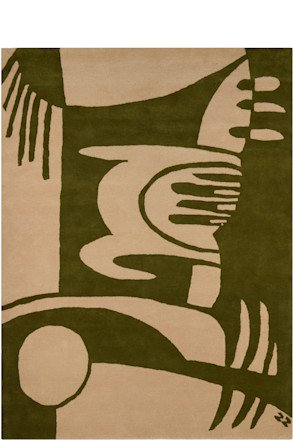 Khaki & Beige Zouzou's Painting Rug