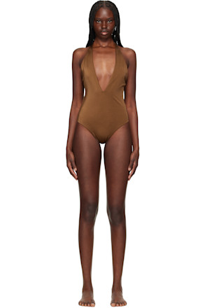 Brown Tex Rodi Modulo Spilla Swimsuit