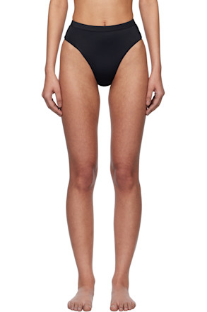 Black Nylon Jersey Bikini Bottom