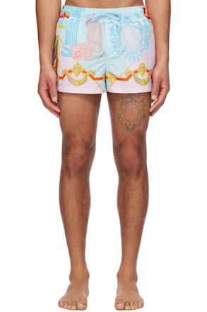 Multicolor Versace Gallery Swim Shorts