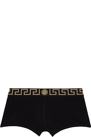 Black Greca Border Boxer Briefs