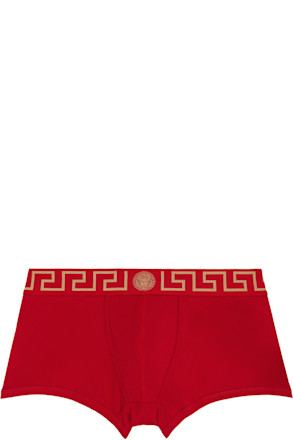 Red Greca Border Boxer Briefs