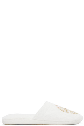 White & Gold Medusa Gala Slippers