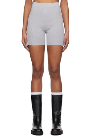 Gray Knit Shorts