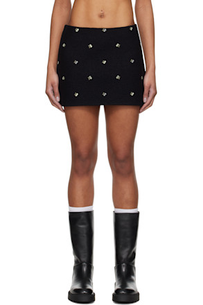Black Walker Miniskirt
