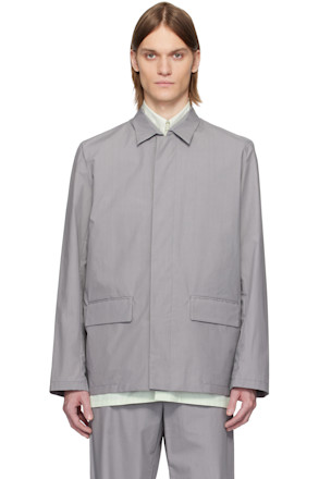 Gray Waxed Cotton Jacket