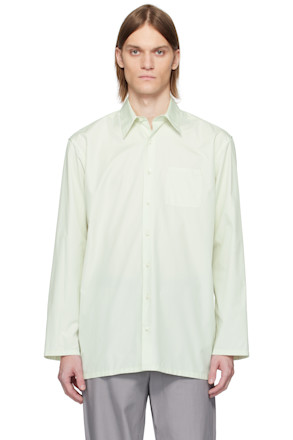 Green Popeline Cotton Shirt