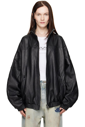 Black Tracksuit Leather Jacket