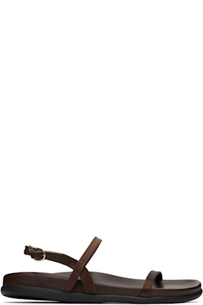 Brown Evriali Footbed Sandals