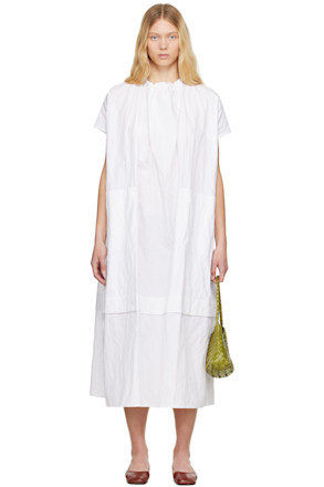 White 'The Poet' Midi Dress