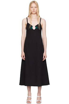 Black Pilton Midi Dress
