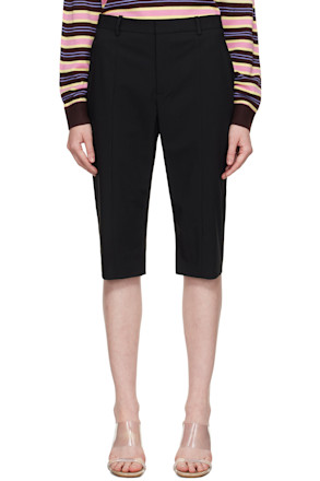 Black Melvin Capri Shorts