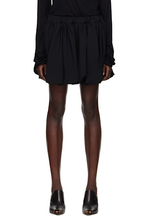 Black Puffball Miniskirt