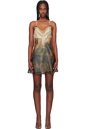 Multicolor Sunset Palms Minidress