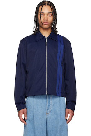 Navy Suit Track Jacket