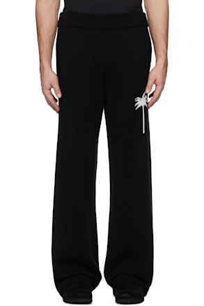 Black Palms Knit Sweatpants