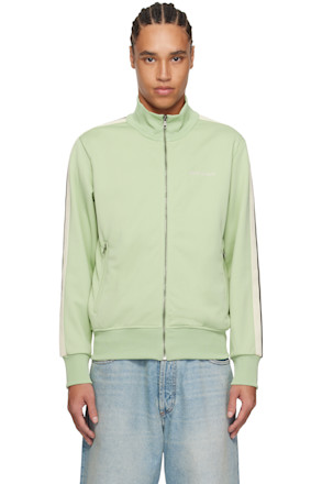 Green Embroidered Logo Track Jacket