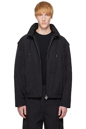 Black Nylon Track Jacket