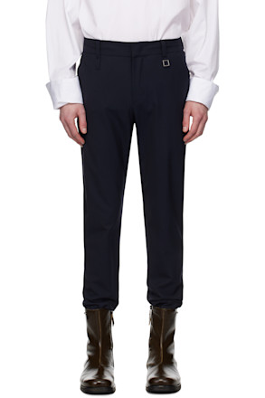 Navy Drawstring Trousers