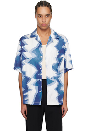 Blue Graphic Print Shirt