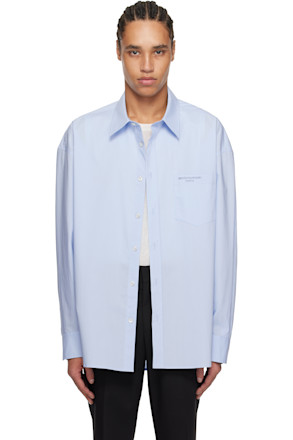 Blue New Fit Cotton Shirt