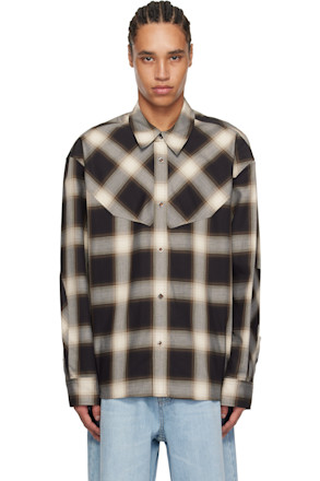 Black Western Check Shirt