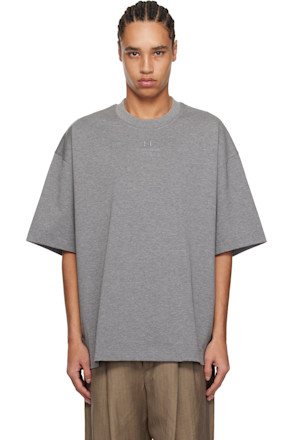 Gray Cotton Overfit T-Shirt
