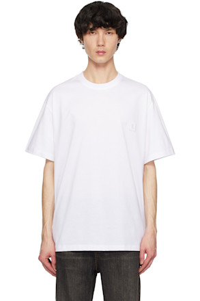 White Mother of Pearl Back Logo T-shirt