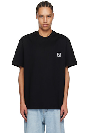 Black Cotton Back Logo T-Shirt