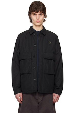 Black Padded Raglan Jacket