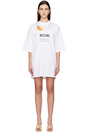 White 'Moschino' Breakfast Minidress