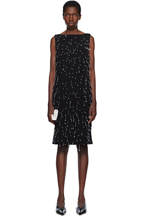 Black Shop Tag Midi Dress