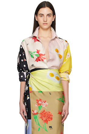 Multicolor All Over Daisy Print Shirt