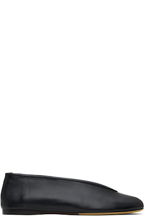 Black Duck Nappa Ballerina Flats