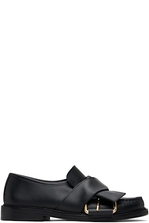 Black Belted Up Loafers