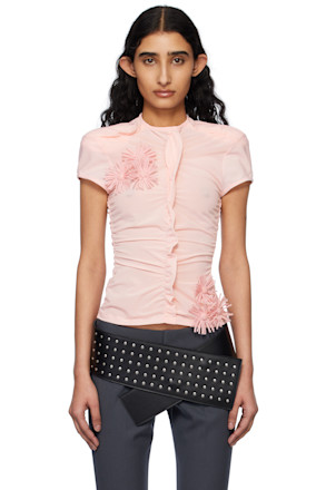 Pink Bindweeds Silk Top