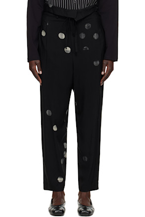 Black U-High Waist Trousers