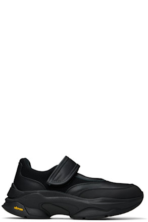 Black Cow Leather Sneakers