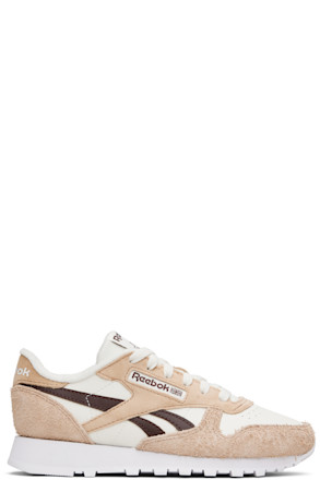 Beige Classic Leather Sneakers