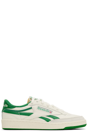 Off-White & Green Club C Revenge Vintage Sneakers