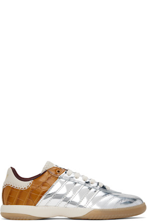 Silver & Brown adidas Originals Edition MN Samba Sneakers