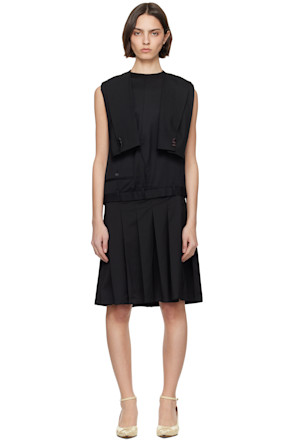 Upside Down Pleated Midi Dress
