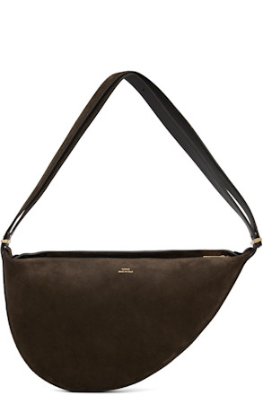 Brown Suede Scooped Sling Bag