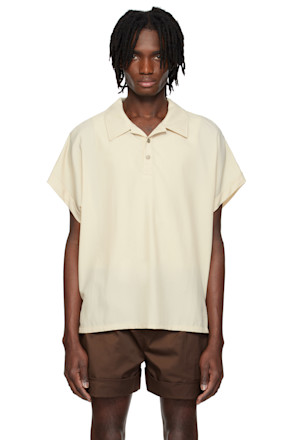 Beige Dolman Sleeve Polo