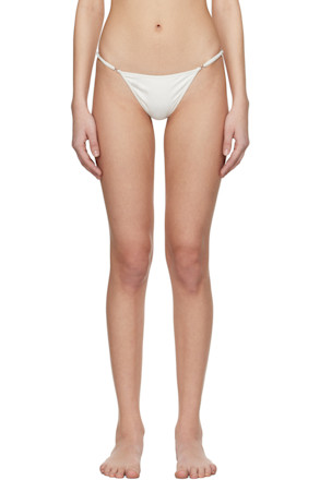 White Pipa Bikini Bottom