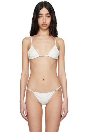 White Pipa Bikini Top