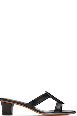 Black Medalia Heeled Sandals